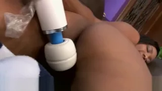 Chanell Heart getting off with a Hitachi Wand