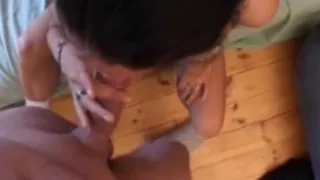 Busty German amateur teen girlfriend sucks and fucks