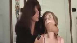 Kimberly tied and tape gagged