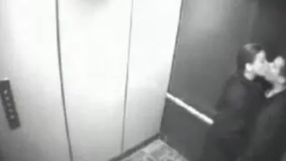 Security cam - blow job in an elevator
