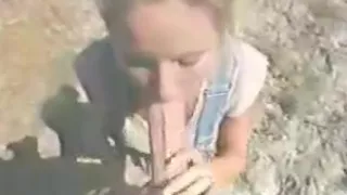 Kymmy Sucking Cock Outside