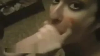 Russian girl sucking and taking a facial