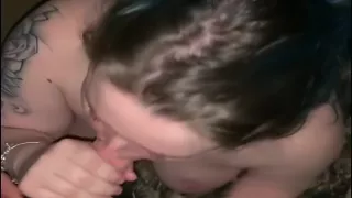 daddy fucks me on my period! Cumshot on back