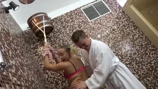 Sexy 18y old schoolgirl tickling in shower