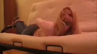 Blonde tickled feet