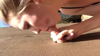 blonde teen sucks dick through a glory hole