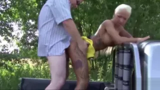 German Street Hooker Teen Fuck Outdoor for Money by Stranger