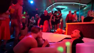 Excited bisexual pornstars fucking at sex party