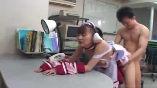 Asian bitch getting fucked from the back doggy style