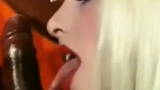 Cicciolina milking black cock white cream