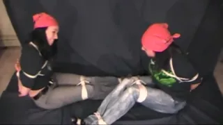 Red Bandanna Girls Tied Up