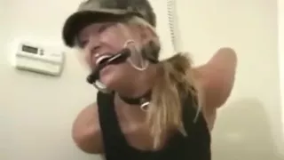 Girl cuffed and chained