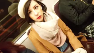 Sexy legs in black stockings