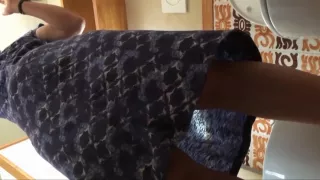 unaware petite milf gets dressed conservatively