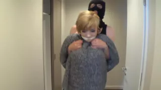 Teen Vixen bound and gagged by intruder