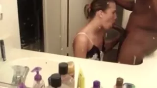 Cuckold MILF sucking BBC Sissy husband videotapes