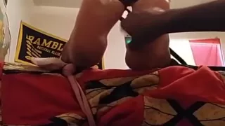 big ebony size 12 get tickled