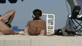 Just real nude MILFs at beach - voyeur