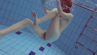 Hot European teen in striped clothes