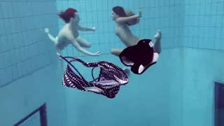 Katrin and Lucy big tits underwater