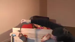 Ophelie's feet tickled