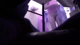 Big tits bathroom hidden cam