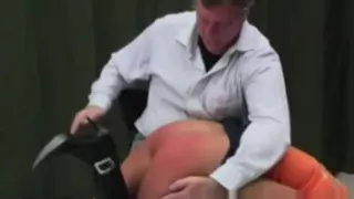 Naughty schoolgirl gets spanked hard