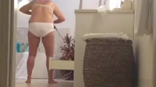 50 years old mom spied by her son