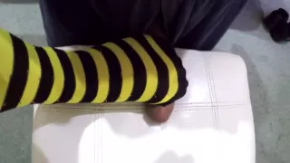 Foot job sexy stockings