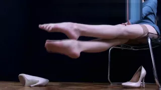 Sexy Pantyhose Feet and High Heels Dangling Joi