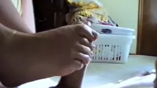 Footjob from the Wife