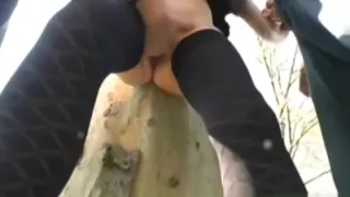 Ophelie gets analsex in the street