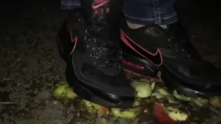 dominant girl in nike air max crush apples and then my hands