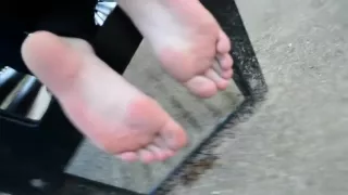 Cute Blonde guy Shows Us his Feet