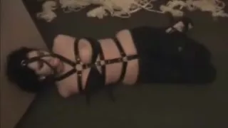 Dark-Haired Lesbian Getting Strapped and Groped