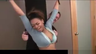 Tied Up Ebony tickle torture