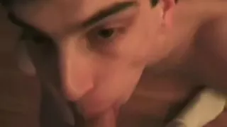 French slut blows daddy, gets handcuffed and fucked