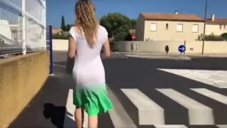 Flashing in the streets naked under my Seethru dress