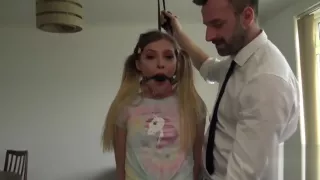 Sub Rhiannon Ryder dominated and left with mouthful of cum