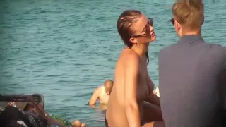 Big Natural Tits Voyeur Beach Topless Video