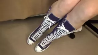 Sexy Converse Knee Hi boots shoeplay