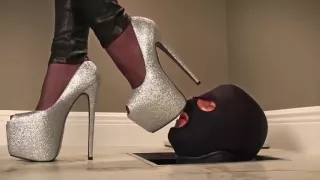 Slave glitter heels cleaning