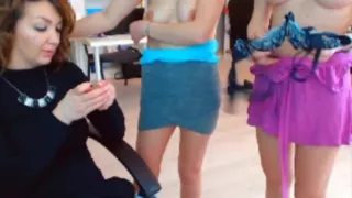 girls bored in the office