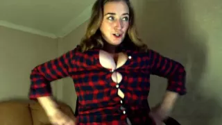 Button popping boobs
