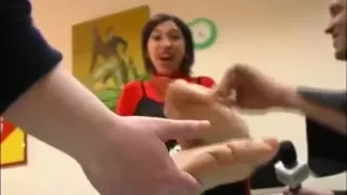 cute italian woman can´t stand tickling