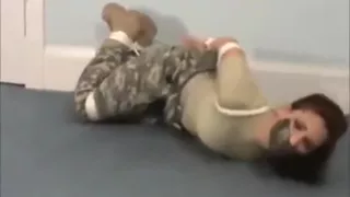 gagged army girl