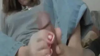 footjob+using cum as cream