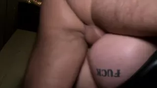 Anal fuck in a gay sex club