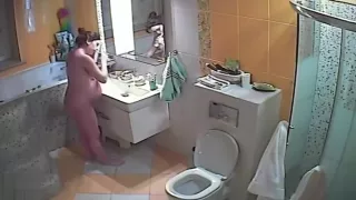 In the toilet to clean wife
