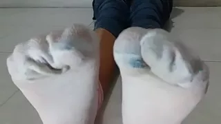 Wet White Socks